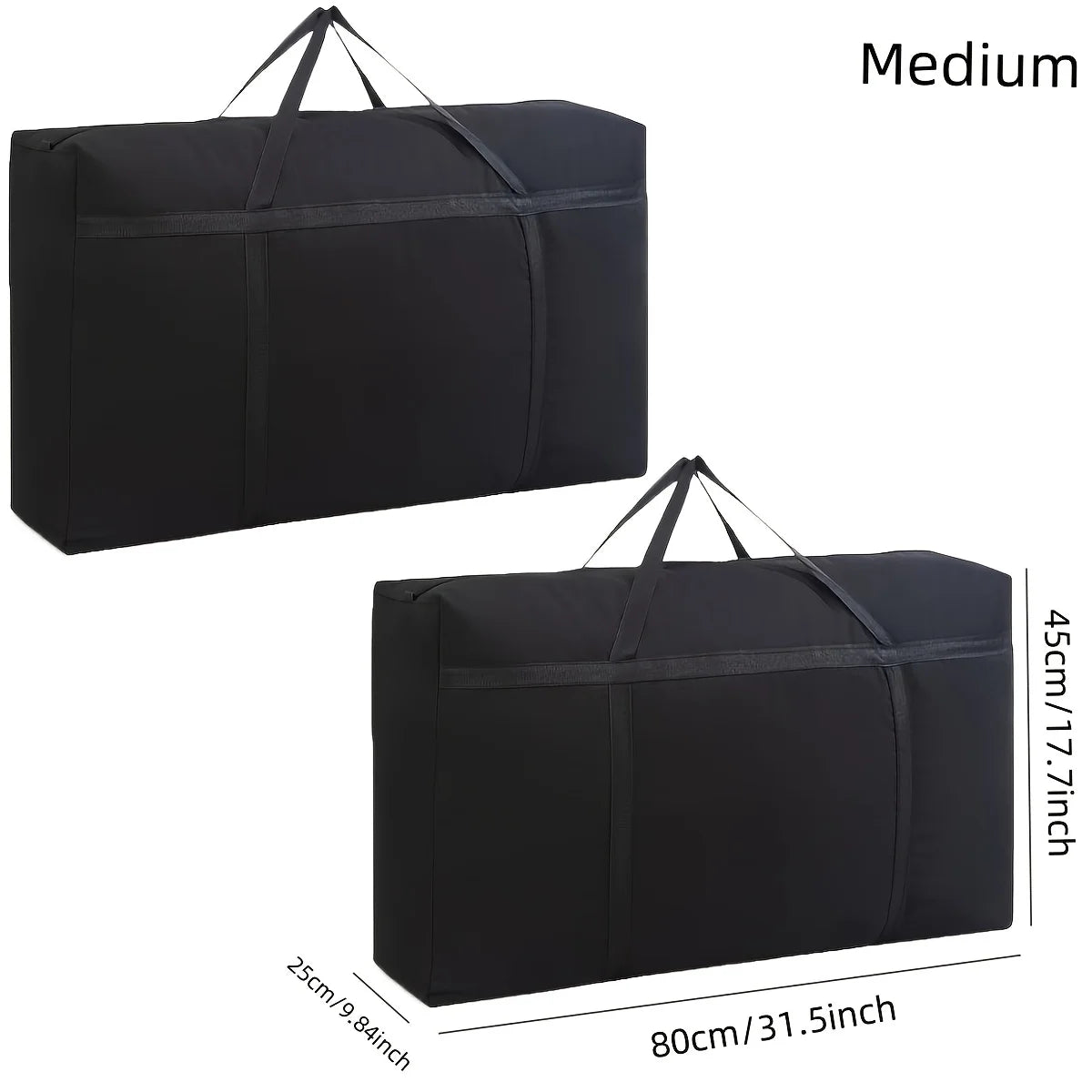 2-Pack Extra Large Heavy Duty Moving Bags with Handles & Zippers