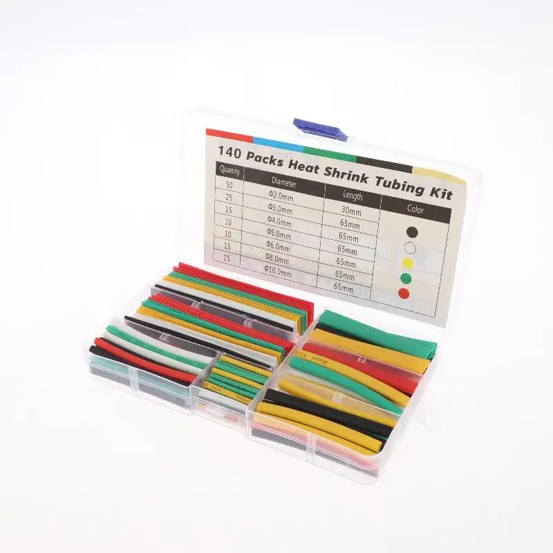 2:1 Heat Shrink Tubing Kit – Wire & Cable Insulation Set Heat Shrink Tubing Kit Peaceful Pleasures Health and Wellness 140pcs boxed