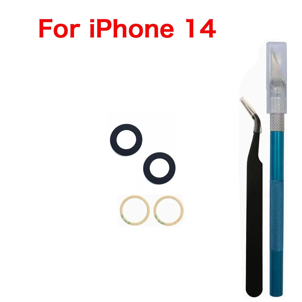 iPhone Camera Lens Glass Replacement Kit + Tool + 3M Adhesive