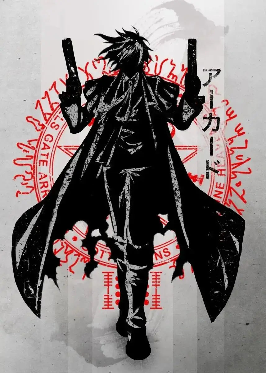 Horror Anime Hellsing Ultimate Posters Manga Canvas Painting Prints Wall Art Mural for Living Room Study Home Decor Peaceful Pleasures Health and Wellness 14 30x40cm Unframed