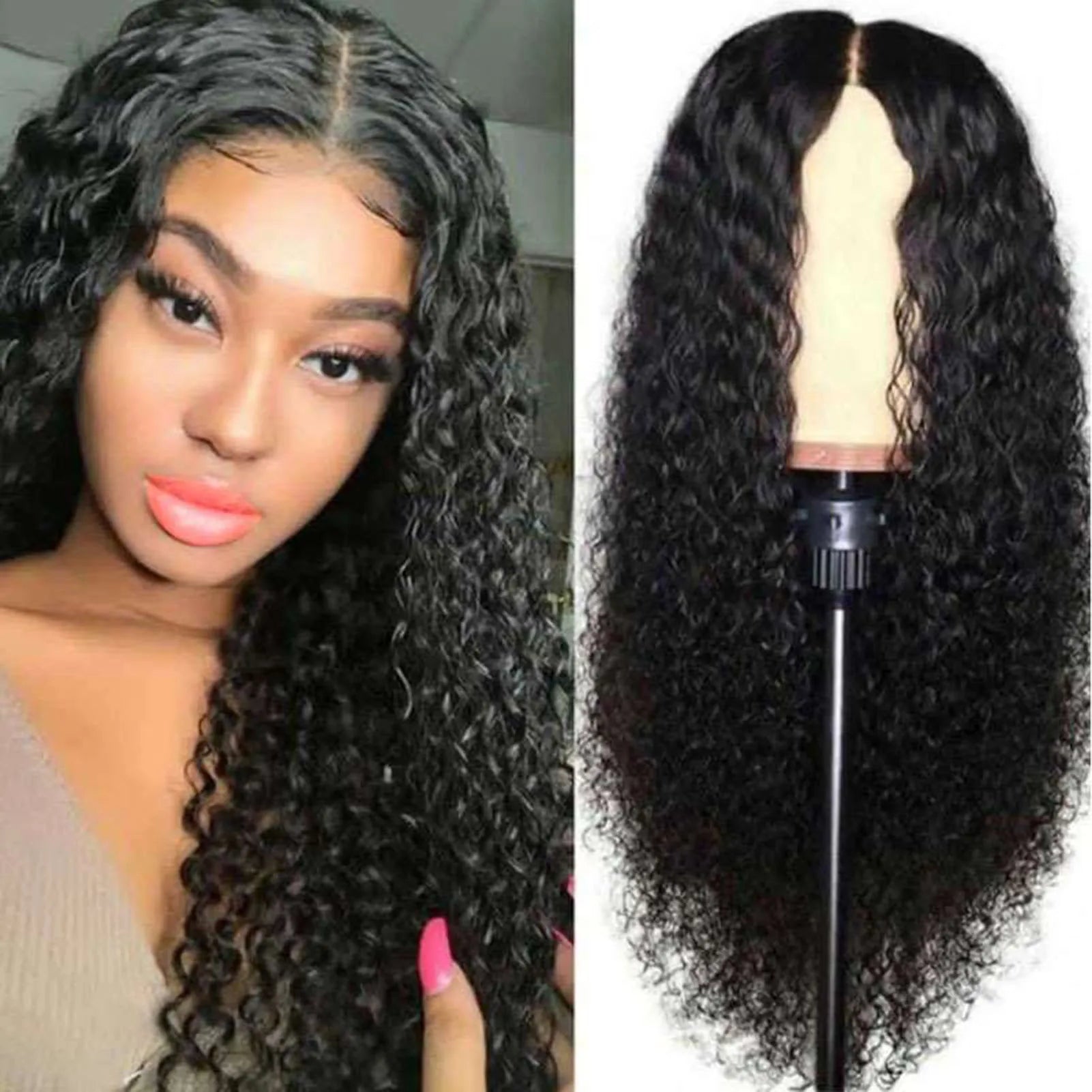 Long Hair Curly Wigs Heat Resistant Fiber Cosplay Costume Party Wigs for Girls Daily Use Hair Styling Synthetic Peaceful Pleasures Health and Wellness
