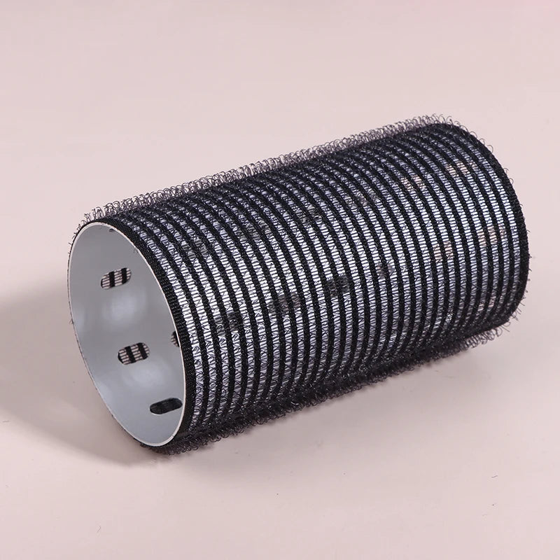 Color Aluminum Core Self-adhesive Hair Roll 5*9cm Pure Nylon Hook And Loop Roller Self Grip Styling Hot Thermal Volume Curler Peaceful Pleasures Health and Wellness Black White