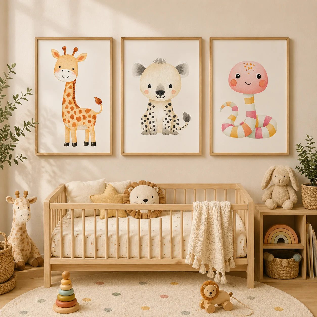 Cute Baby Animal Canvas Prints | Kids Nursery Wall Art Posters Canvas Wall Art Peaceful Pleasures Health and Wellness