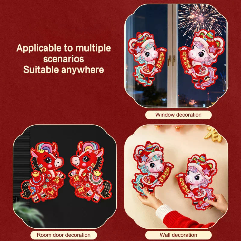 3D Year of the Horse Paper Cutout | Chinese New Year 2026 Decor