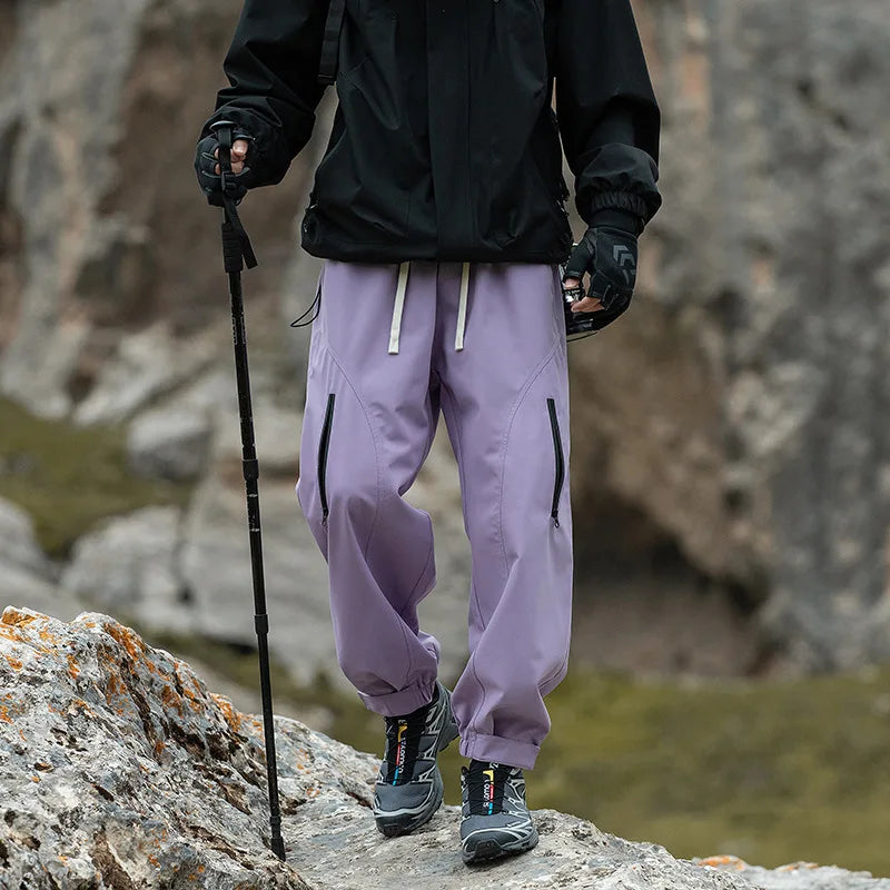 Men's Waterproof Quick-Dry Outdoor Sports Pants | Casual Loose Outdoor Sports Pants Peaceful Pleasures Health and Wellness PURPLE M