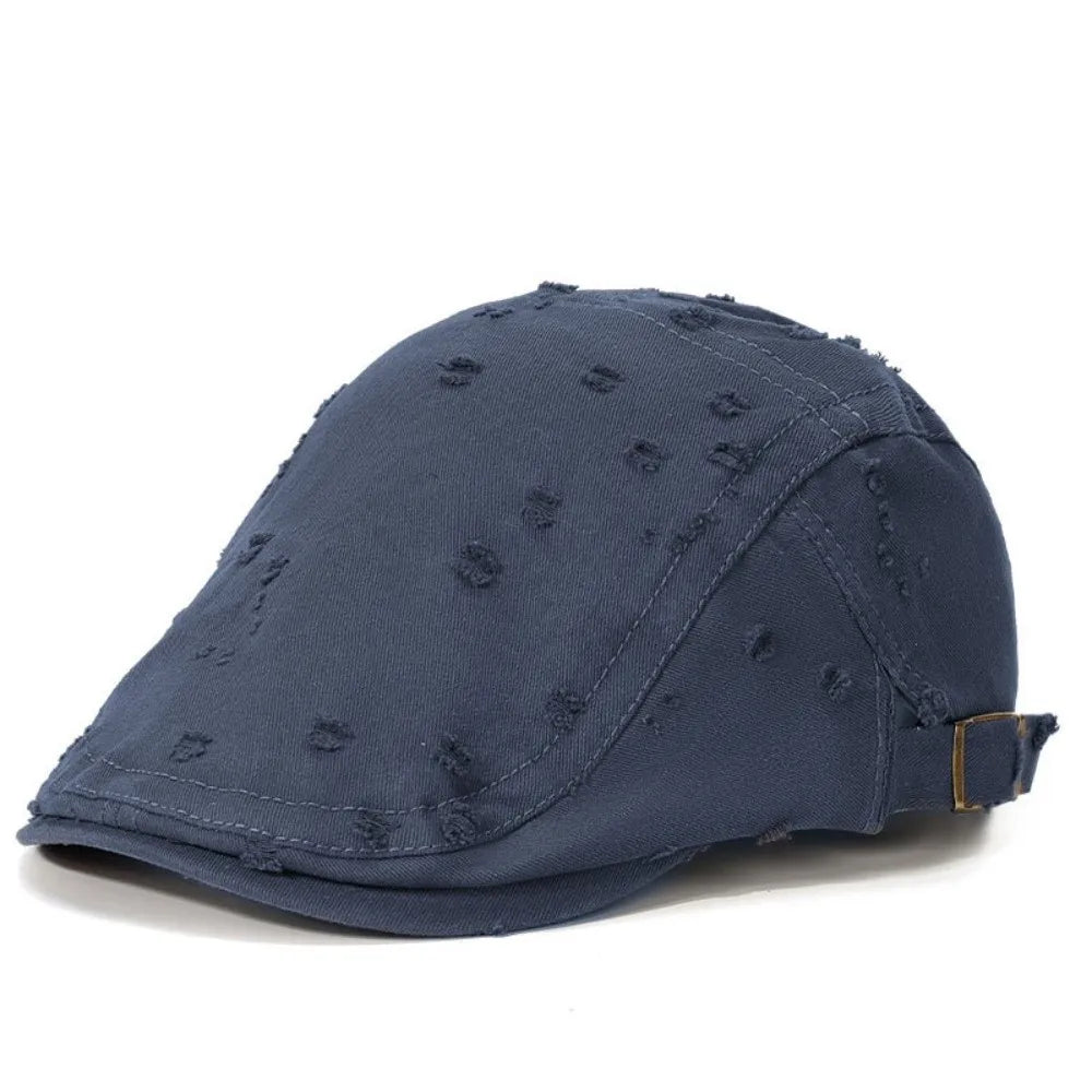 Adjustable Cotton Beret Hat – Unisex Painter Newsboy Cap