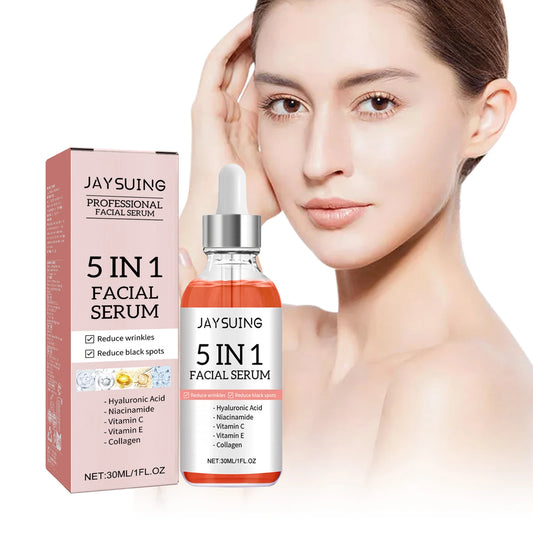 5-in-1 Hyaluronic Acid Face Serum | Vitamin C & Anti-Wrinkle Face Serum Peaceful Pleasures Health and Wellness