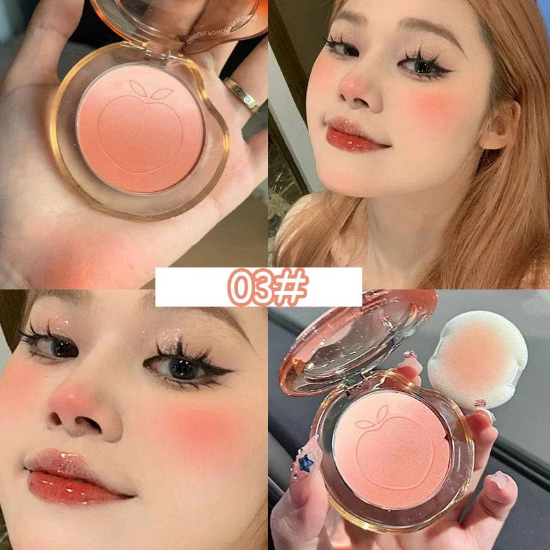 Matte Gradient Blush Powder Palette | Peach Pink & Nude Rouge
