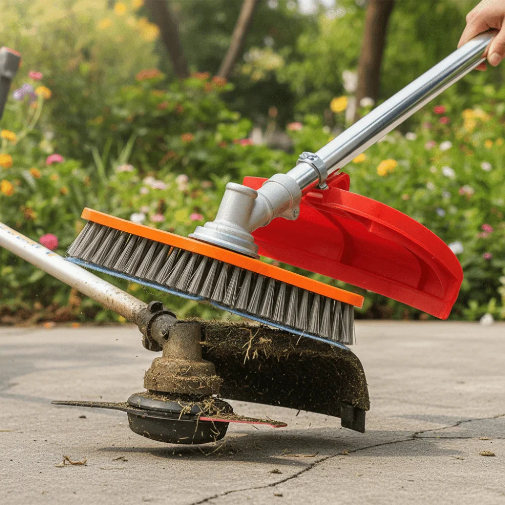 Polyester Garden Cleaning Brush | Adjustable Handle Lawn Tool