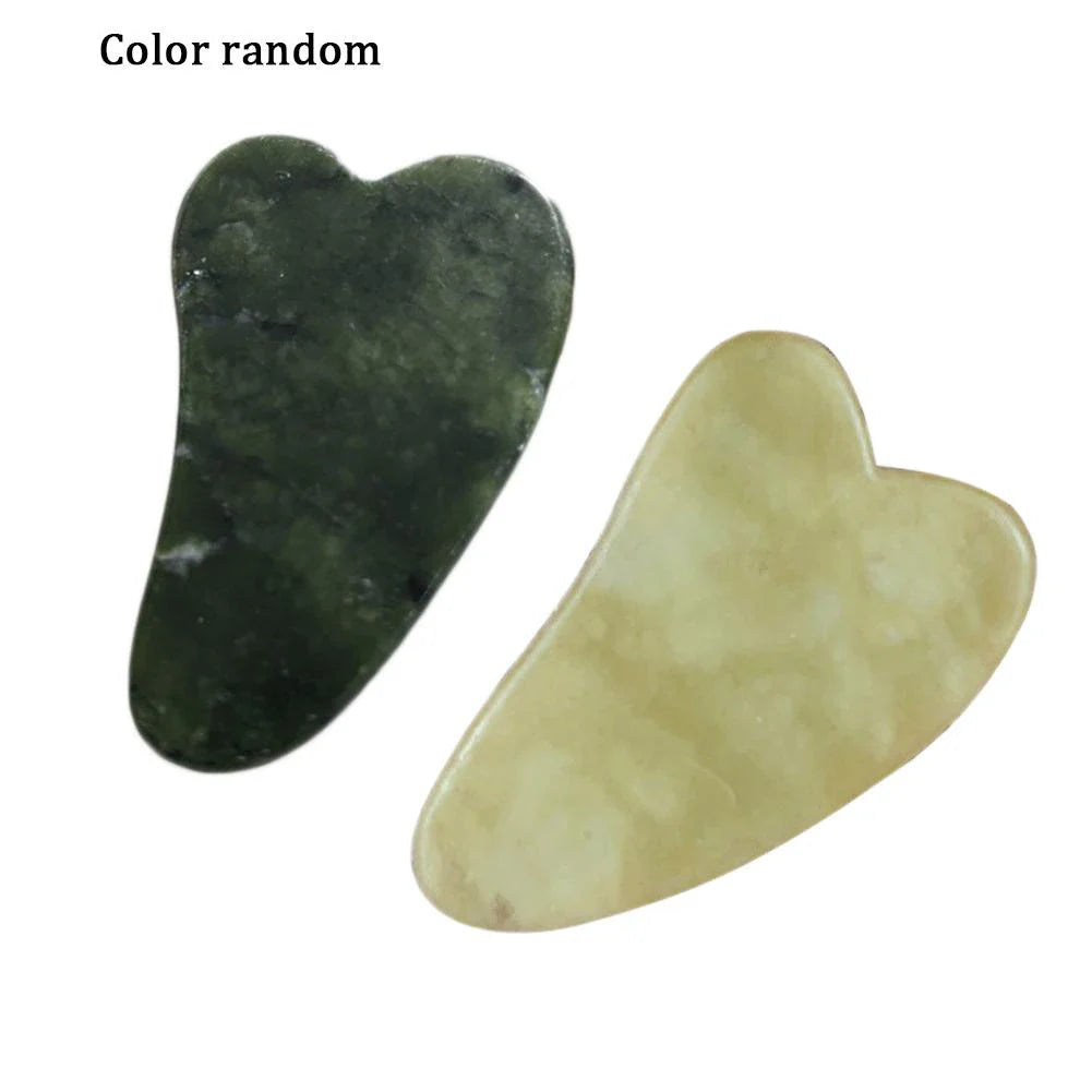 Jade Gua Sha Board Set – Heart-Shaped Face & Body Scraper