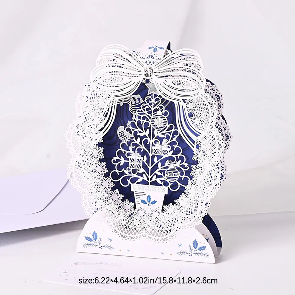Christmas 3D Greeting Card Folding Decoration Blessing Gratitude