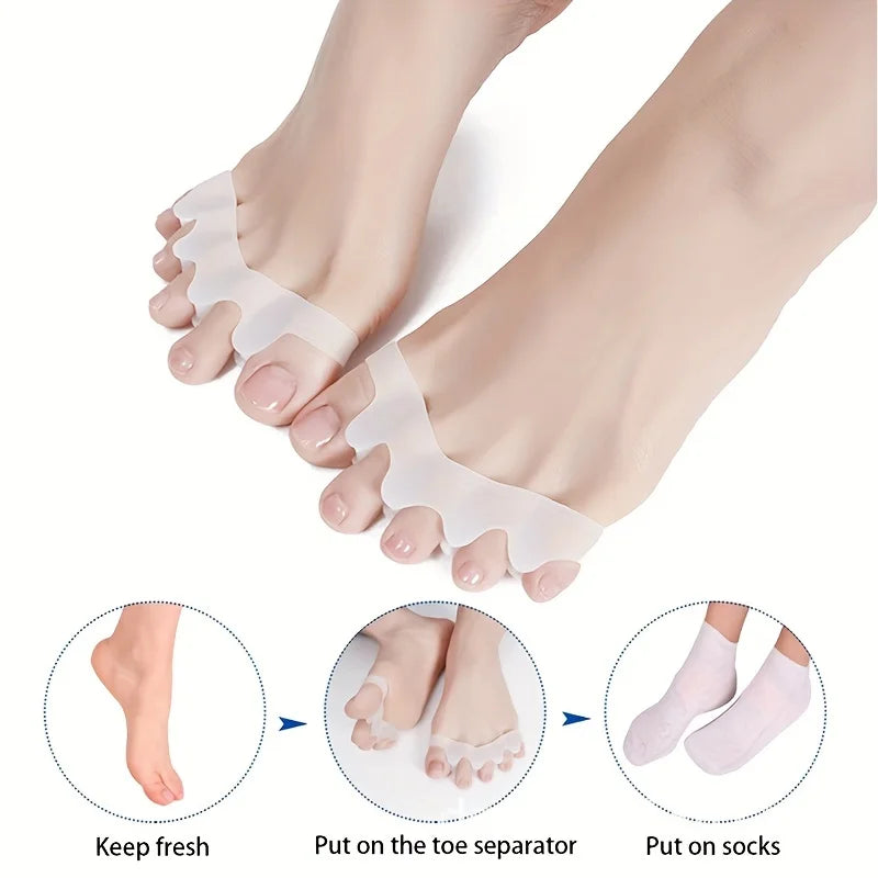3 Pairs Soft Toe Separators & Bunion Corrector Pads | Men & Women