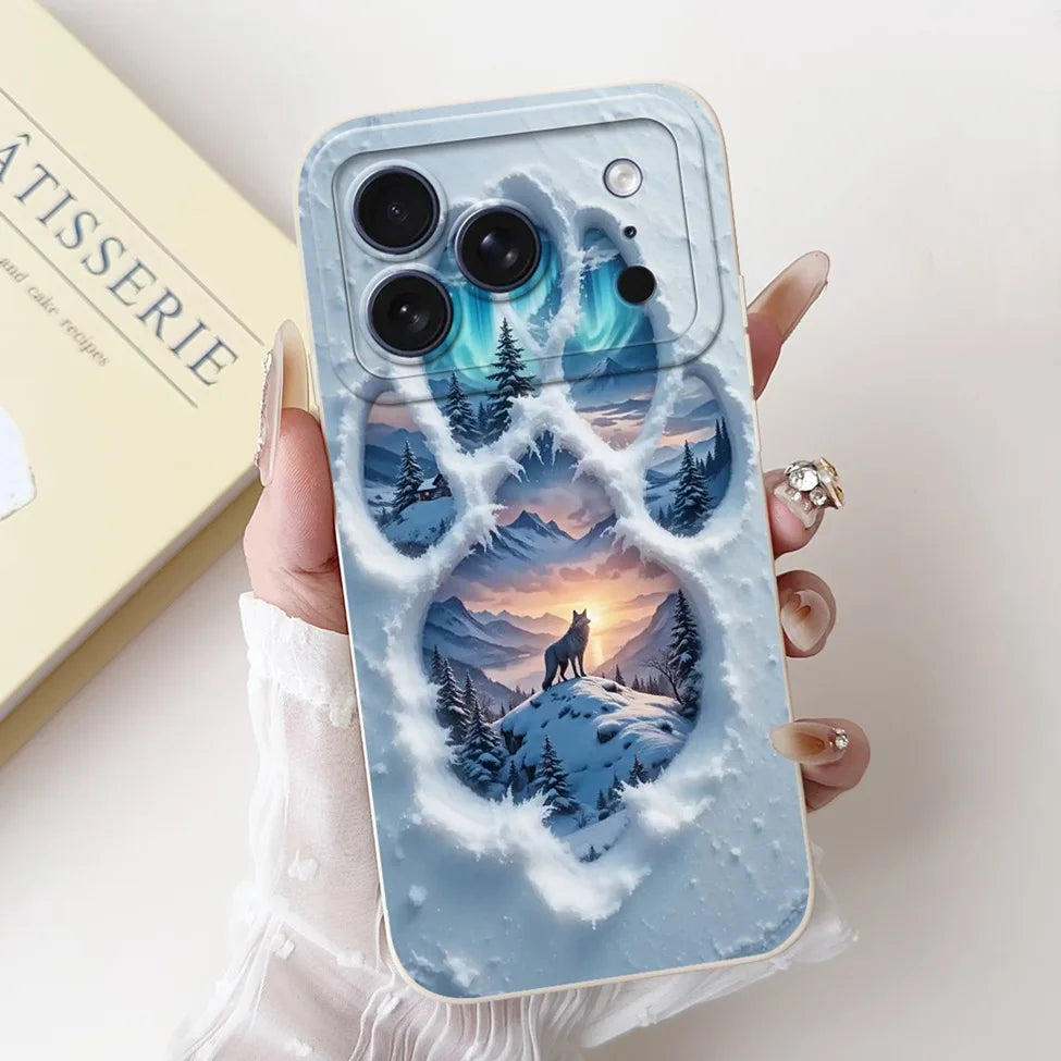 iPhone 17 Pro Silicone Case | Cute Kawaii Floral Painted Cover