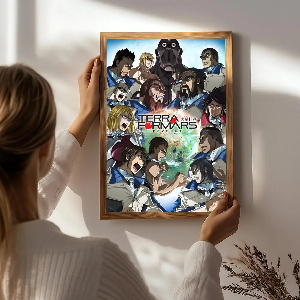 Terra Formars Anime Poster – HD Waterproof Self-Adhesive Wall Art Anime Wall Poster Peaceful Pleasures Health and Wellness White9 21X30cmNoframe