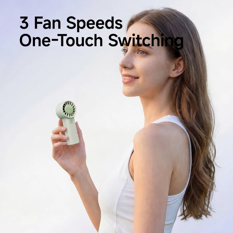 Lenovo Mini Handheld Fan Three-speed Adjustment Portable Desktop Low Noise Rechargeable Pocket Hand-held Fan For Men Women Peaceful Pleasures Health and Wellness