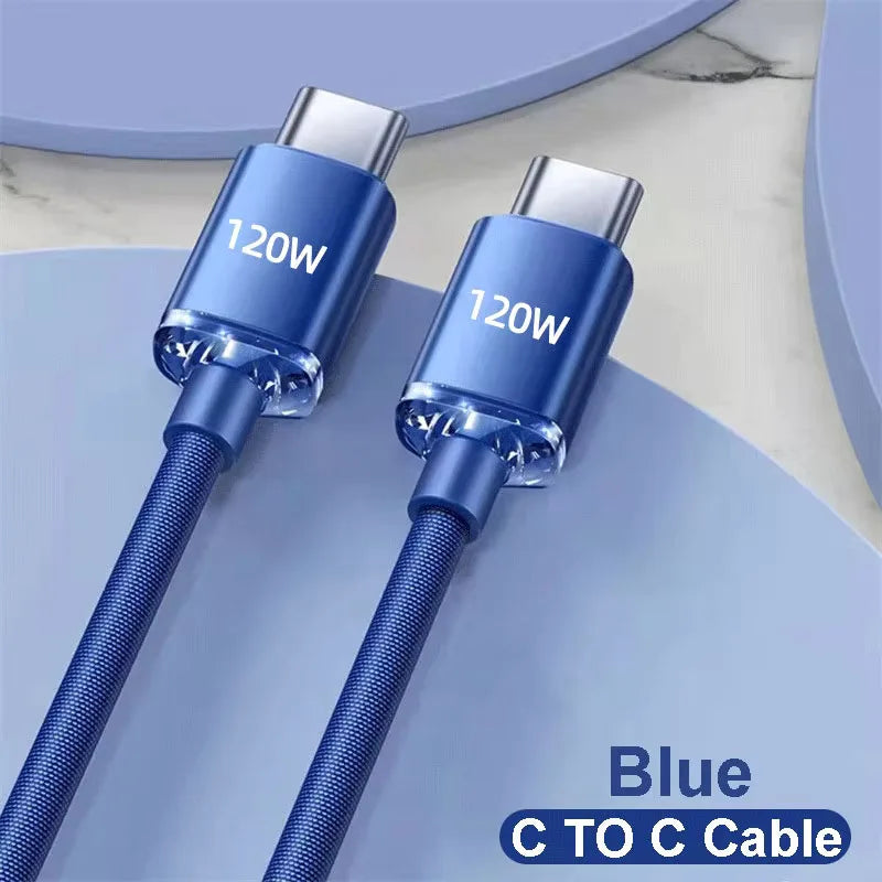 120W USB-C to USB-C Fast Charging Cable | iPhone Samsung