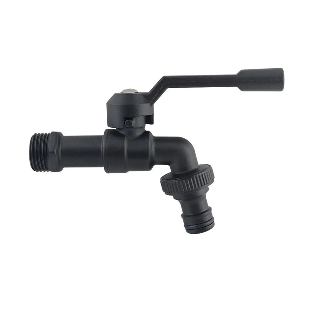 Black Brass Anti-Freeze Bibcock Faucet – Dual Outlet 1/2"