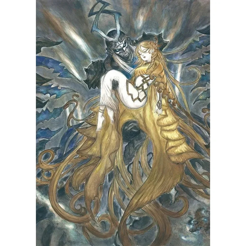 Yoshitaka Amano Final Fantasy Game Luxury Poster Waterproof Wall Art Printing Home Living Bed Room Bar Aesthetic Decor Peaceful Pleasures Health and Wellness 9 55x80cm