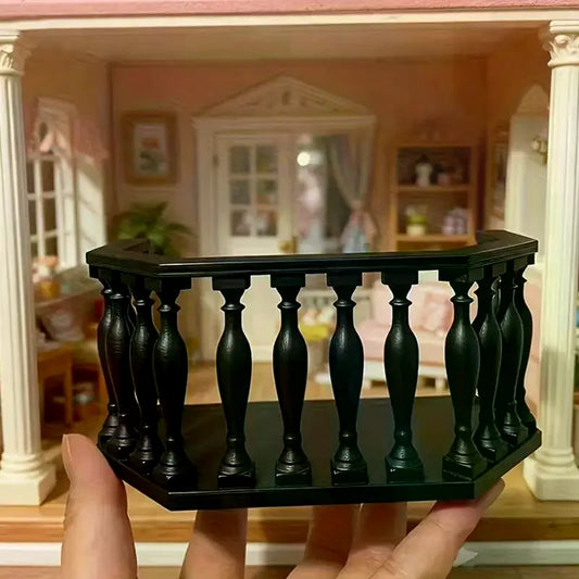 European Miniature Balcony with Railing | Dollhouse DIY Decor Dollhouse Miniature Peaceful Pleasures Health and Wellness