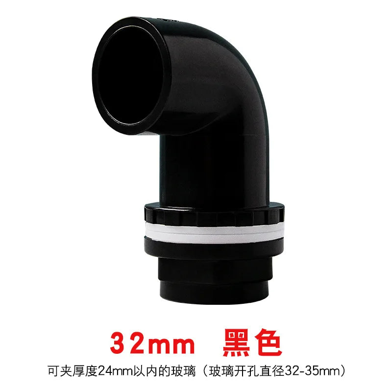 5-Pack PVC Aquarium Elbow Drain Connectors 20–50mm Fish Tank