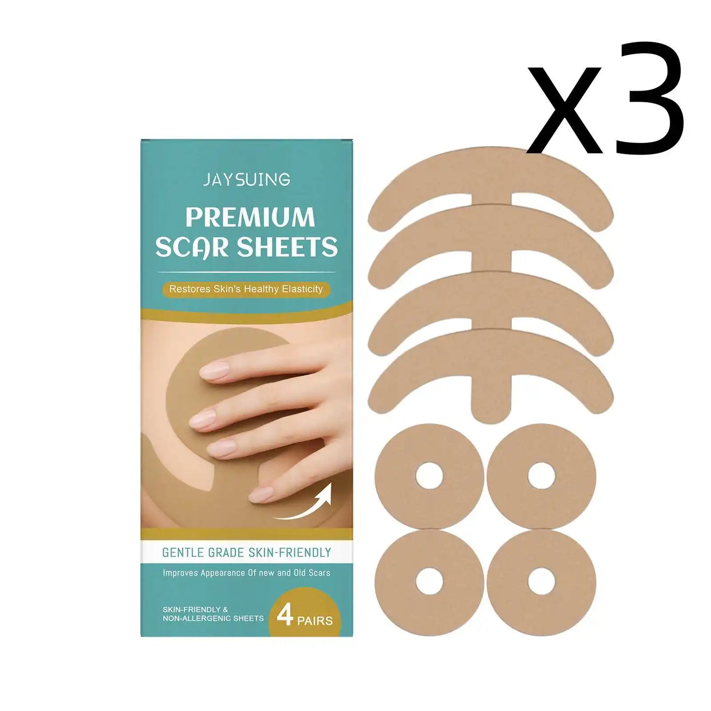 Chest Care Patch Moisturize Increase Skin Elasticity Reduce Scars Repair Skin Barrier Hyaluronic Acid Pulling Shaping Stickers Peaceful Pleasures Health and Wellness 3x4 PAIRS 4 PAIRS
