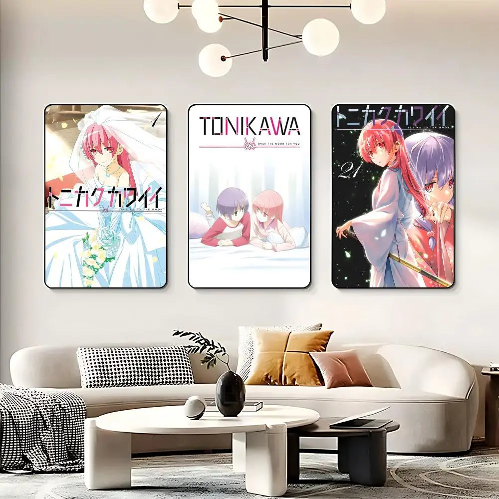Fly Me to the Moon Anime Poster – HD Self-Adhesive Wall Art Anime Wall Poster Peaceful Pleasures Health and Wellness