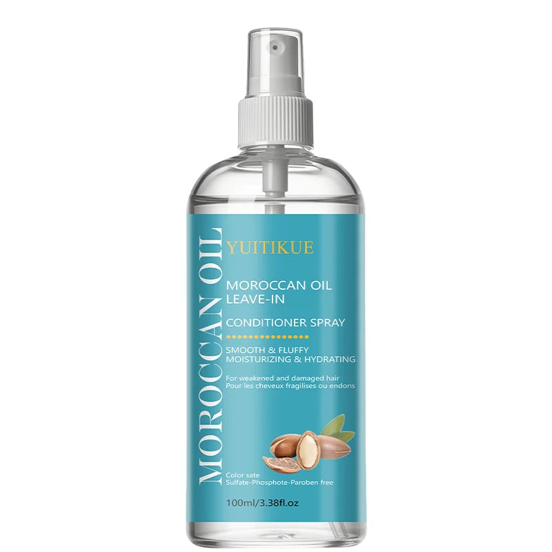 Moroccan Argan Oil Leave-In Conditioner Spray – Anti-Frizz Leave-In Conditioner Spray Peaceful Pleasures Health and Wellness 1pc