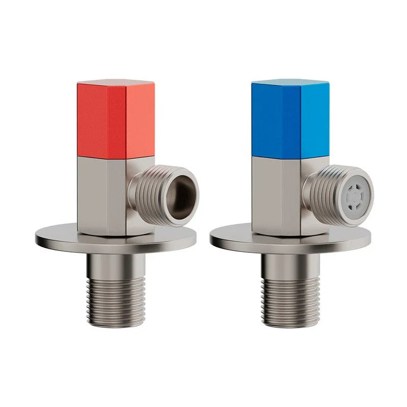 Brass Angle Valve – Hot & Cold Threaded Bathroom Shutoff Valve