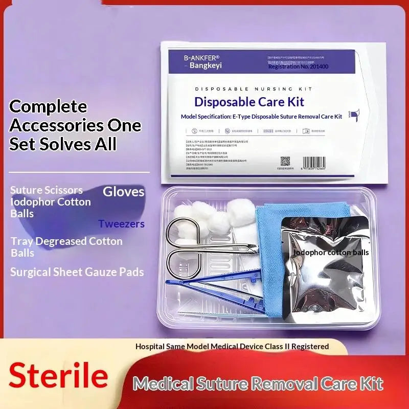 Sterile Disposable Dressing Replacement Tool Kit, Debridement, Suturing, Disinfection, Wound Care Tool Kit Peaceful Pleasures Health and Wellness