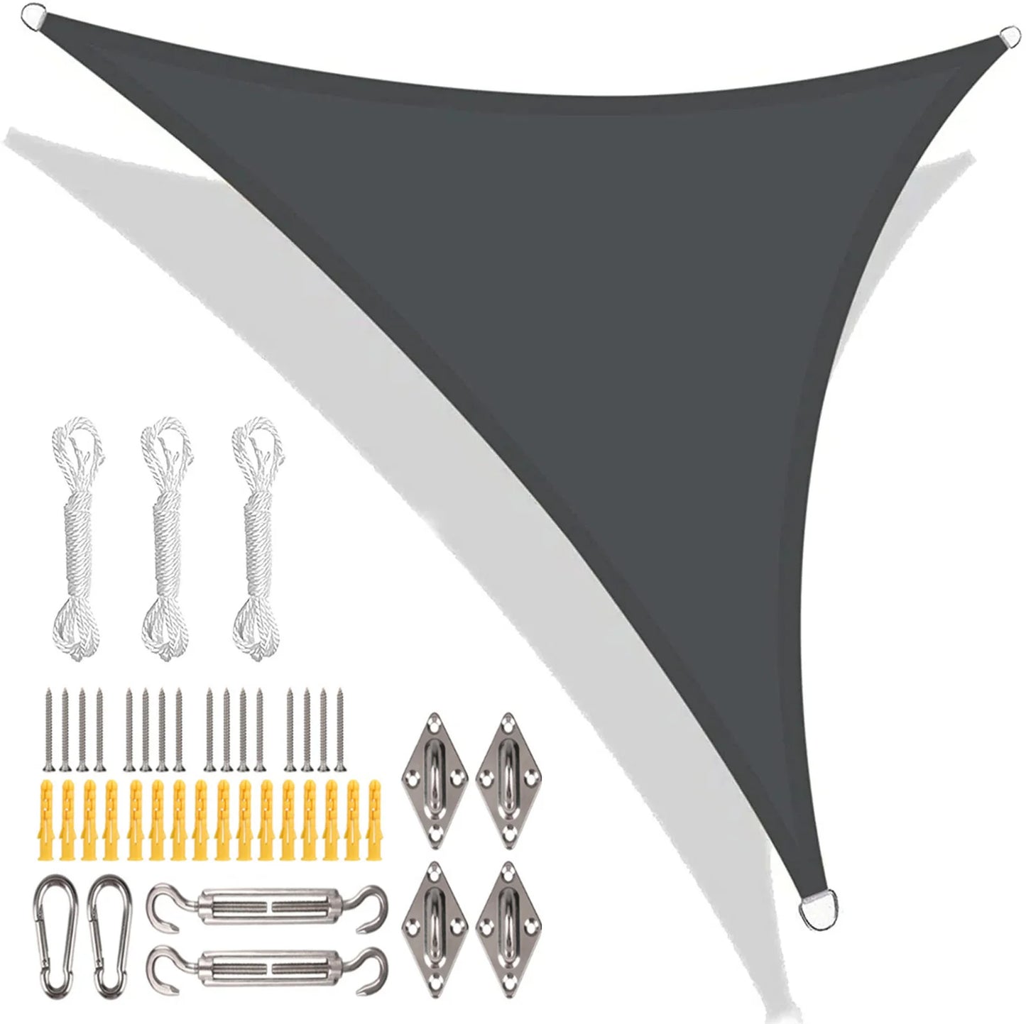 Triangle Shade Sail UPF50+ 98% UV Block Water-Resistant Canopy
