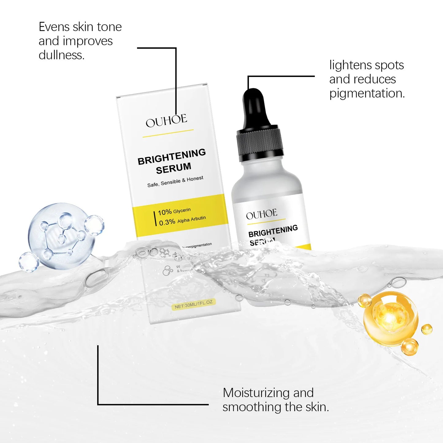 Brightening Face Serum | Hydrate, Even Tone & Fade Dark Spots