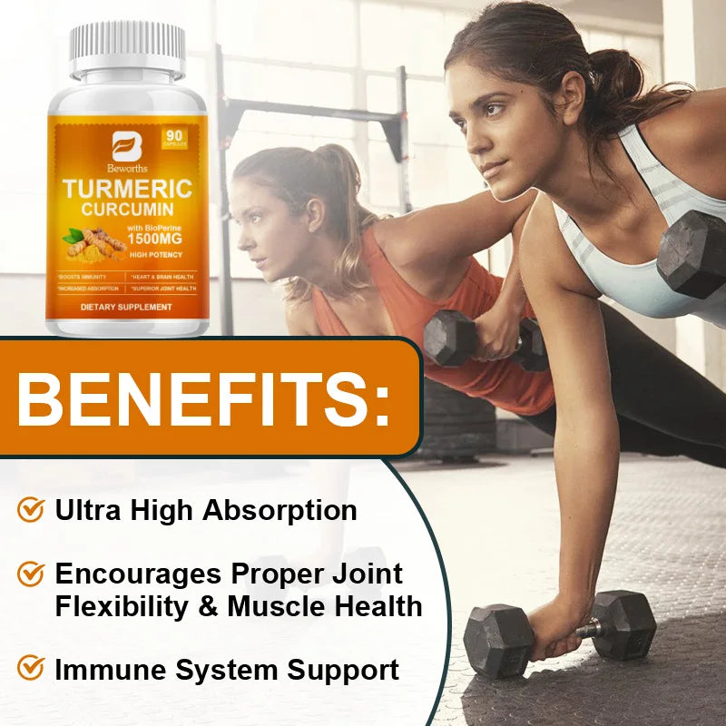 Turmeric & Black Pepper Capsules – Joint Support 90ct Peaceful Pleasures Health and Wellness