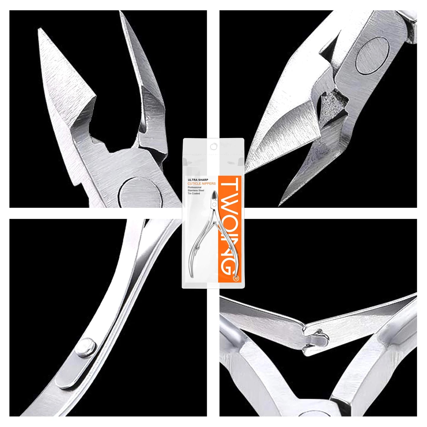 3 Packs stainless steel Cuticle Nippers Cuticle Trimmer,Professional Nail Care Tool For Manicure Pedicure And Nail Art Designs Peaceful Pleasures Health and Wellness