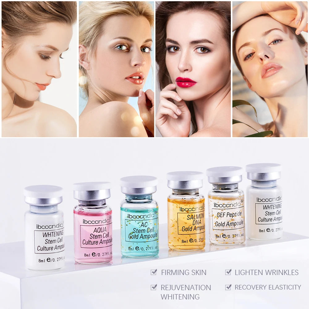 BB Cream Kit Face White Brightening Foundation Concealer Gold Serum Skin Repair Treatment Anti Aging Ampoule 12Pcs 8ml Peaceful Pleasures Health and Wellness