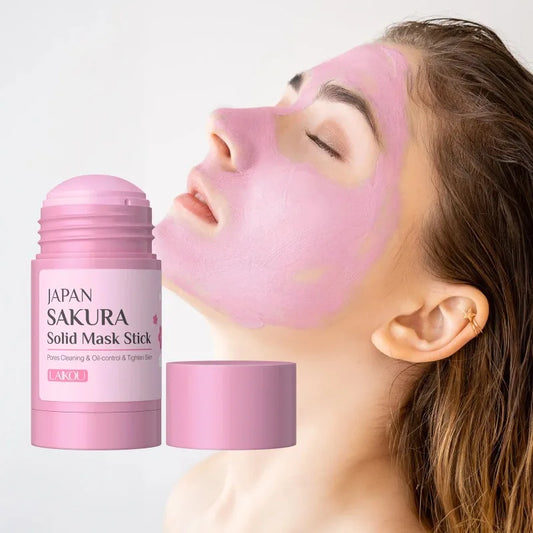 LAIKOU Sakura Face Mask Stick 40g – Pore Cleansing & Oil Control Clay Face Mask Oasis Select