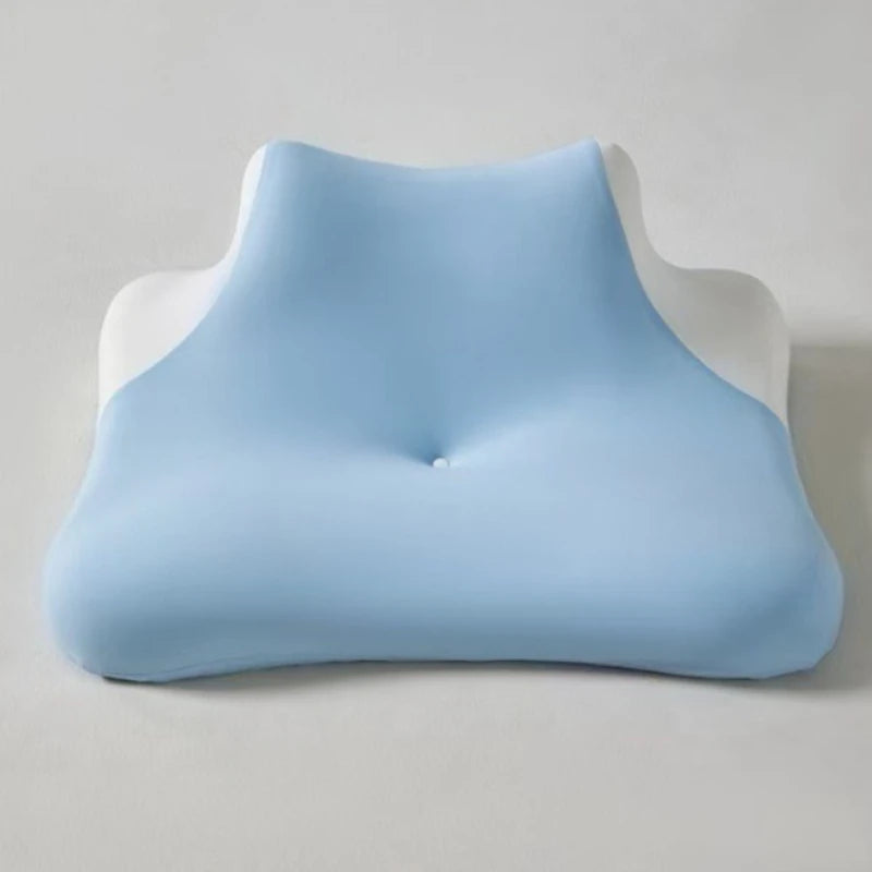 Big Size Multifunctional Position Pillow Sleeping Book PillowCervical Protection Pillow Comfortable Wedge-shaped Pillow Massage Peaceful Pleasures Health and Wellness Blue A