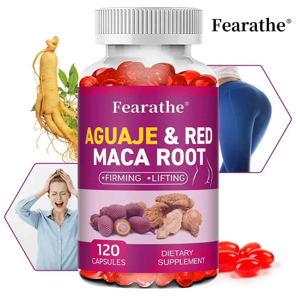Organic Aguaje with Red Maca Root Extract Supports Full & Firming Buttocks and Immune Health 120 Capsules Peaceful Pleasures Health and Wellness