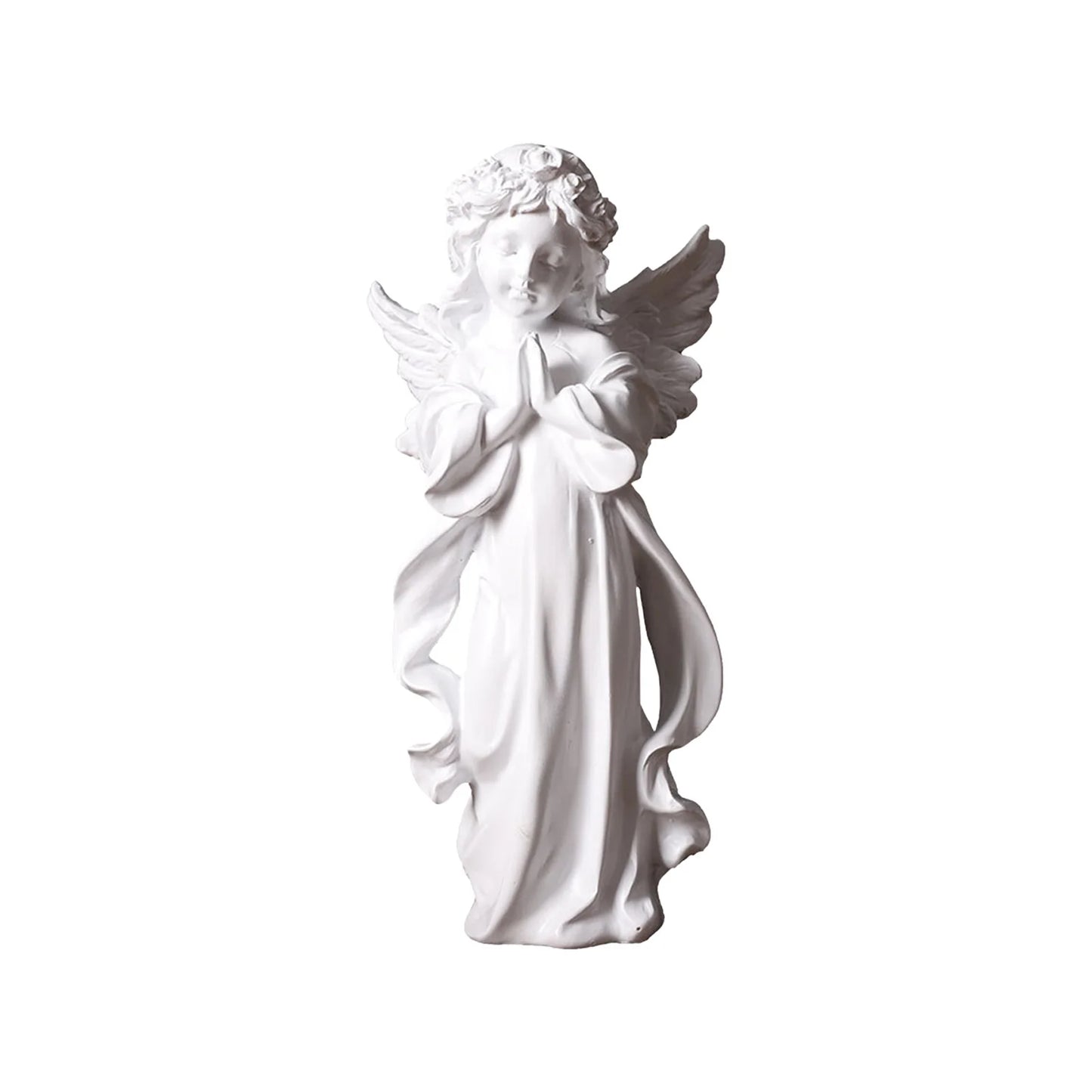 Closed Eyes Garden Memorial Angel Spiritual Consolation Angel Collectible Figurines for Desktop Living Room Entrance Decor Peaceful Pleasures Health and Wellness A