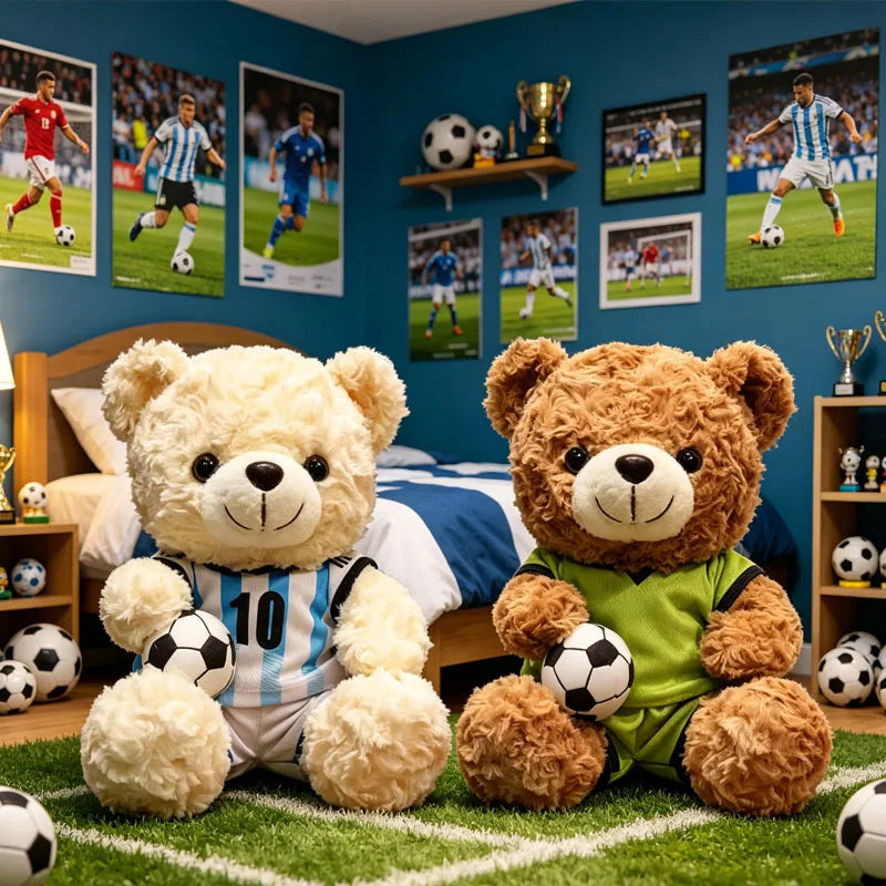 Soccer Teddy Bear Plush Toy | Football Fan Gift 23cm