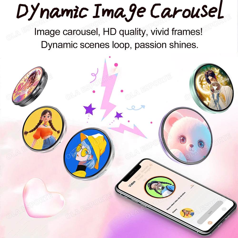 M3 Bluetooth Smart Badge – 1.95" HD Touch Screen Wearable Display