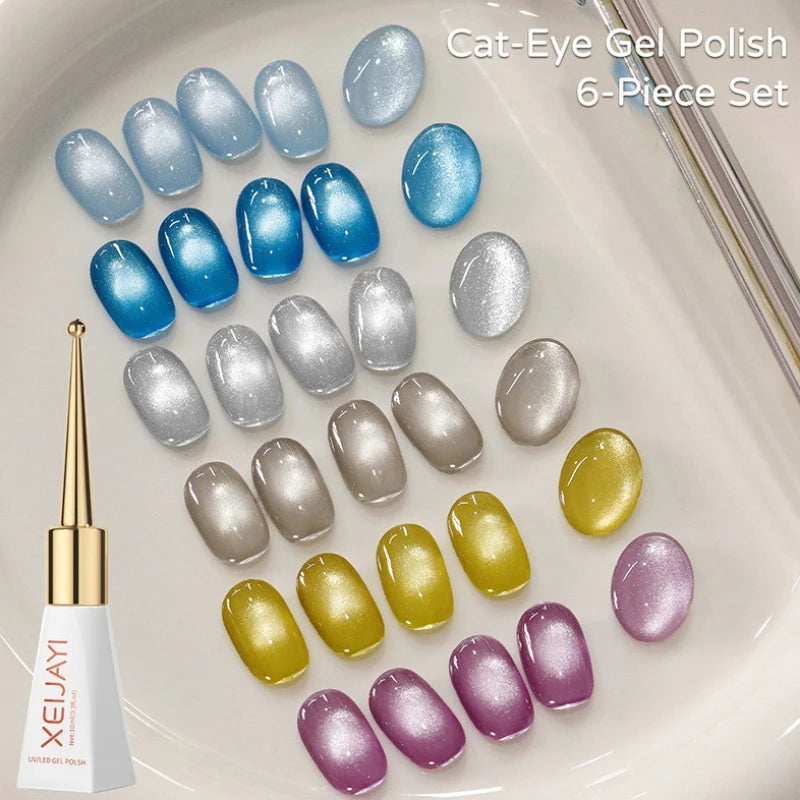 Magnetic Cat Eye Gel Polish | Glass Bead Effect, 6 Colors, 10ml