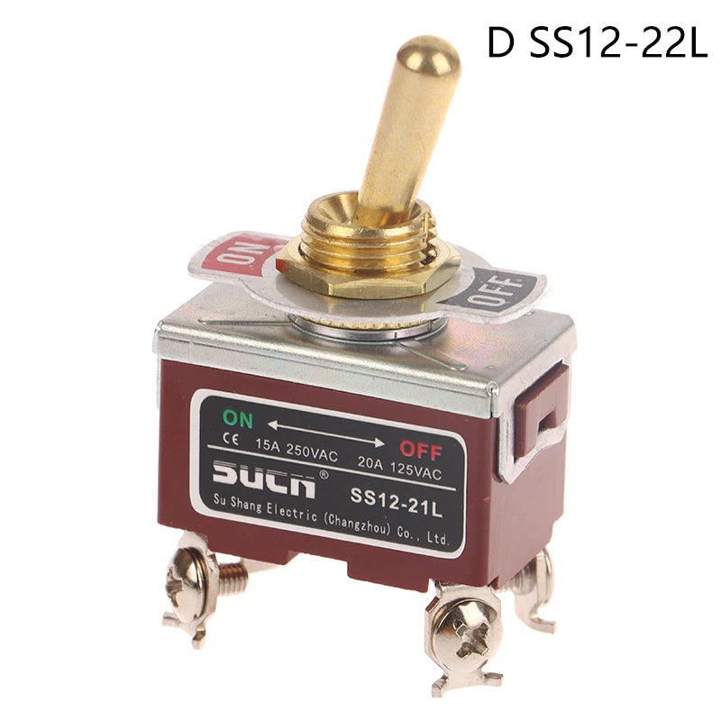 Toggle Switch 3/2 Gear Welding Straight Leg Rocker Lever SS12-21L SS12-13L SS12-23FL SS12-22L 3/4/6 Foot Power Toggle Switch Peaceful Pleasures Health and Wellness D