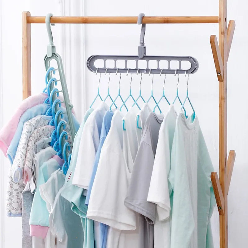 Multi-Port 360° Swivel Clothes Hanger Rack – 1 to 5 Pack