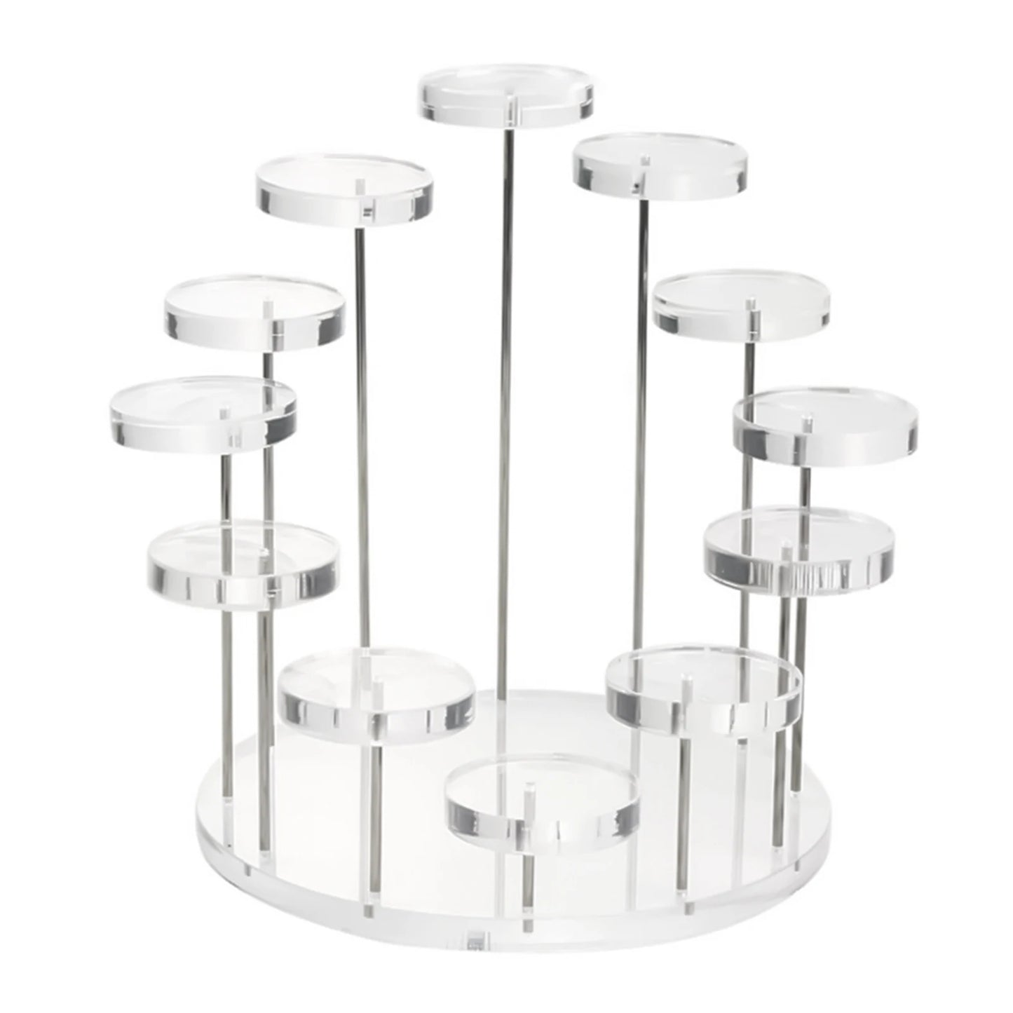Multi-Layer Cupcake Stands Round Pastry Cake Rack Holder Tray for Baby Shower Wedding Birthday Decoration Cake Stand gass Peaceful Pleasures Health and Wellness D