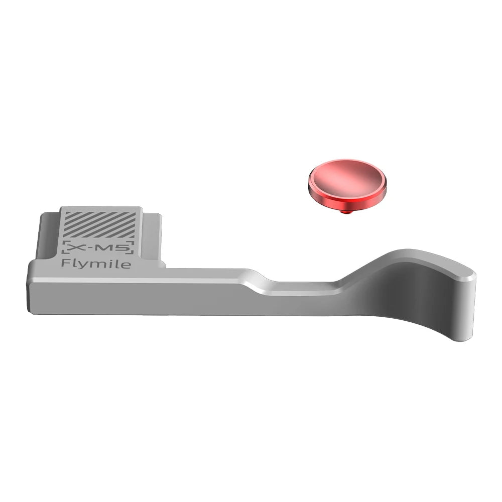 Thumb Grip Suitable For Fujifilm X-M5 Camera Finger Handle One Hand Grip Shooting Stand Accessories With Shutter Button Peaceful Pleasures Health and Wellness Silver