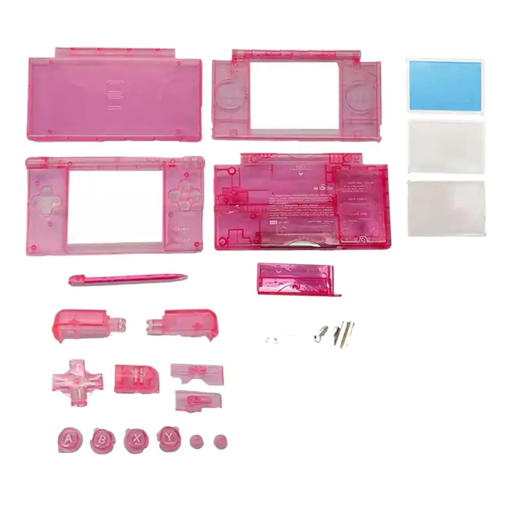 Case DIY Kit for Nintendo DS Lite Transparent Replacement Full Housing Shell, DIY Repair Shell Replacement Kit for NDSL, 1Set Peaceful Pleasures Health and Wellness Pink