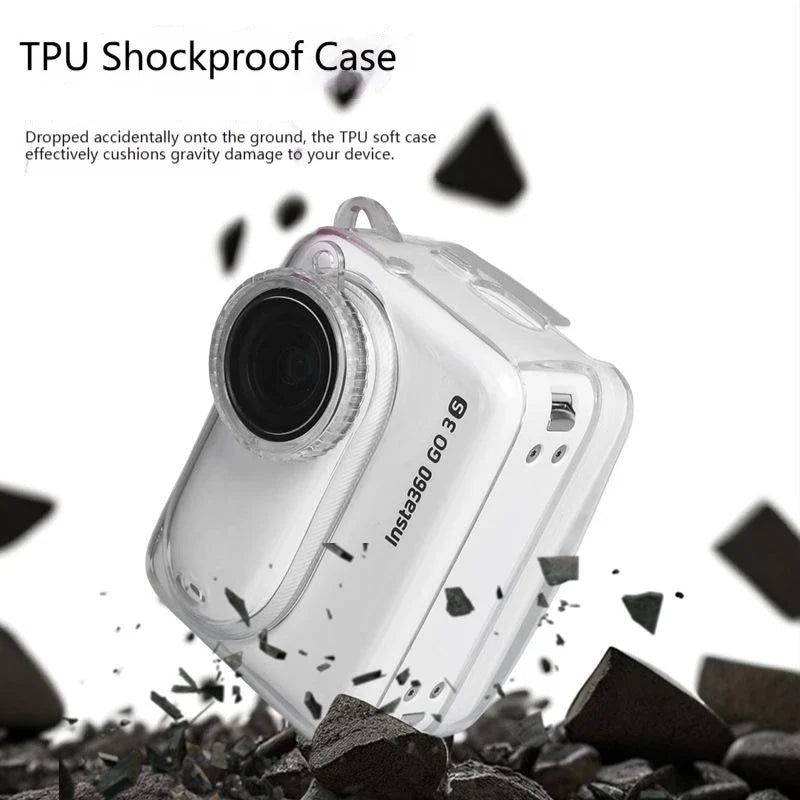 TPU Protective Case for Insta360 Go 3S/Go3 with Lens Cover