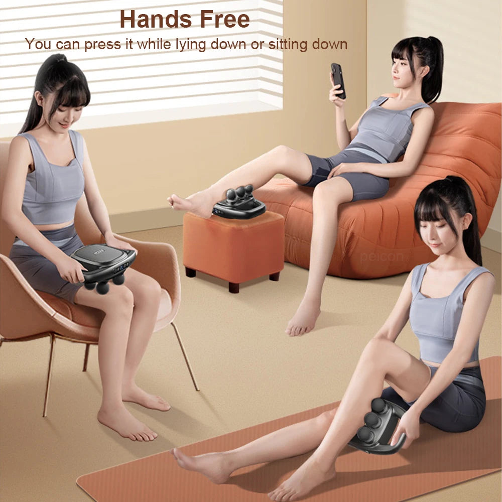 Fascia Massage Gun High Frequency Muscle Massager Gun Body Back Waist Shoulder Massage Machine 16 Heads Professional Fascia Gun Peaceful Pleasures Health and Wellness