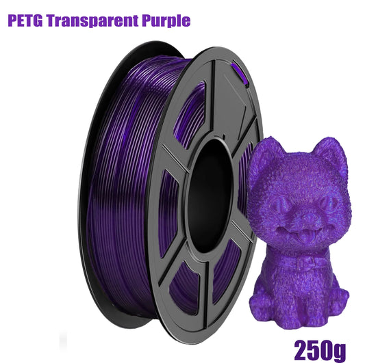 PETG Filament 1.75mm Translucent Purple ±0.02mm | DINGSUN 3D 3D Printer Filament Peaceful Pleasures Health and Wellness
