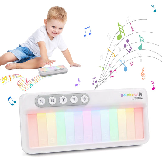 Rainbow Flashing Piano Toys Electronic Music 5 Instruments 13 Melody Peaceful Pleasures Health and Wellness